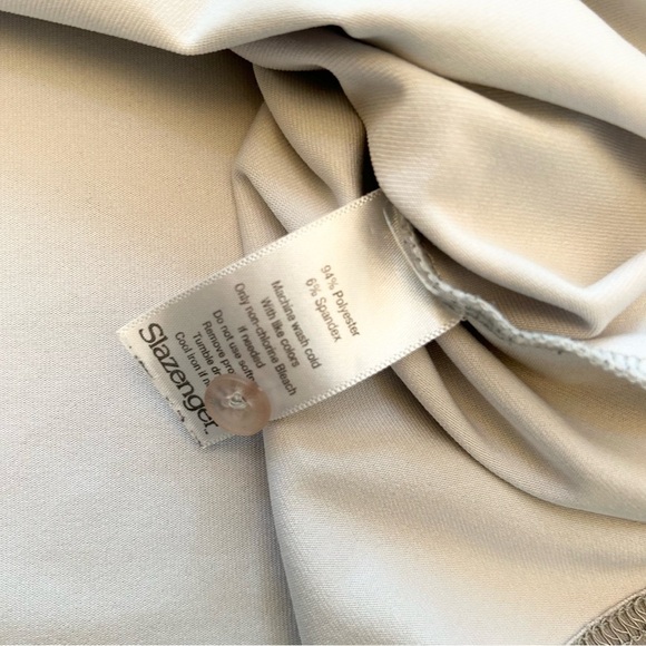 Slazenger Men’s Golf Sport Polo Shirt Size XL Gray Striped Front Breathable - Picture 8 of 8